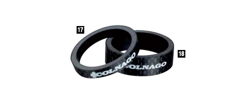 17.COLNAGO カーボンコラムスペーサー（5mm）　18.COLNAGO カーボンコラムスペーサー（10mm）